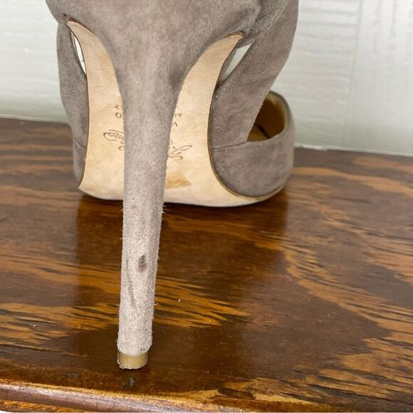 Alejandro Ingelmo Closed Pointed Toe Suede Leather Strappy Heels Size 36.5 / 6.5 - Picture 10 of 15